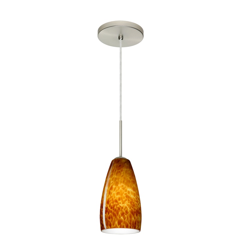 Besa 1BT-150918-MED-SN Chrissy One Light Pendant Satin Nickel