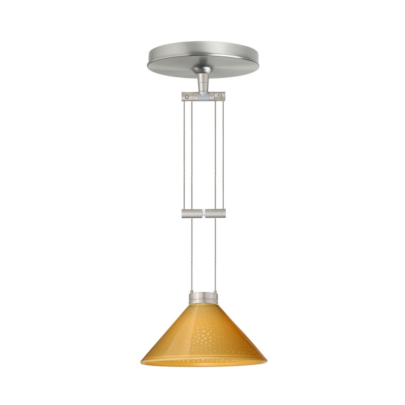 Besa 1XA-282490-SN Kona One Light Pendant Satin Nickel