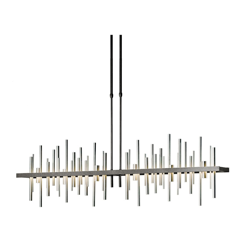 Cityscape Large LED Pendant Natural Iron Sterling