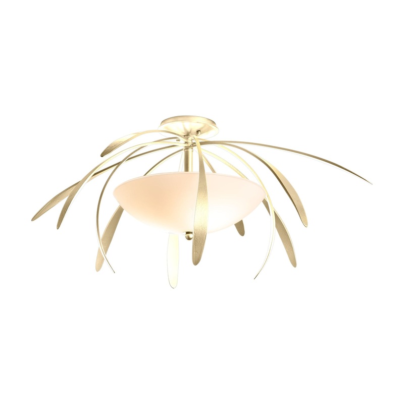 Dahlia Medium Semi-Flush Modern Brass