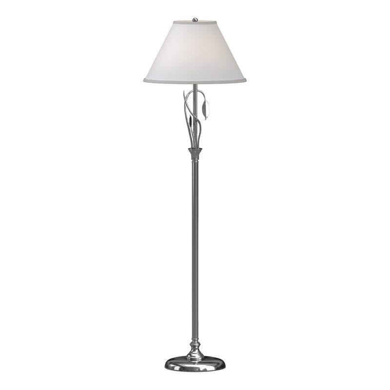 Forged Leaves and Vase Floor Lamp Sterling