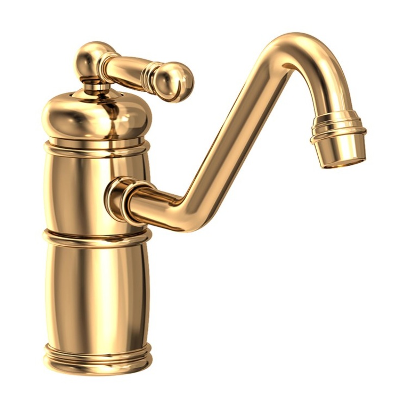 Kitchen Faucet Nadya 1 Lever ADA Polished Brass Uncoated Living Spout Height 5-11/16 Inch Spout Reach 9-11/16 Inch 1.8 Gallons per Minute