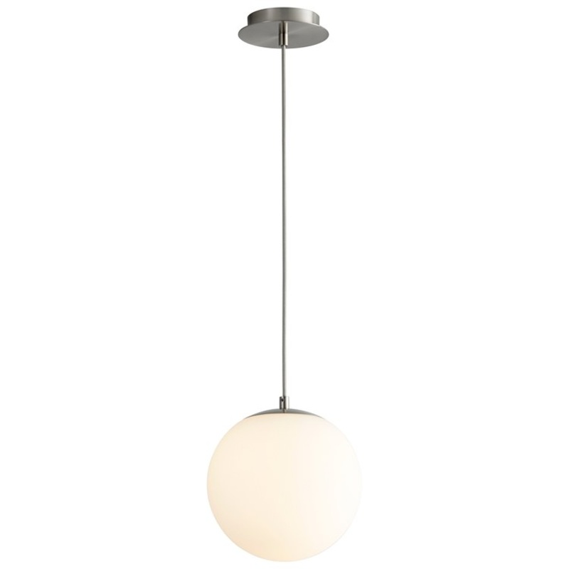 Luna Single-Light 10″ Globe Pendant – Satin Nickel