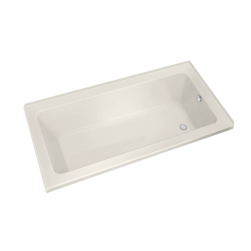 MAAX 106212-L-097-007 Pose 7236 IF Acrylic Corner Right Left-Hand Drain Combined Whirlpool & Aeroeffect Bathtub in Biscuit
