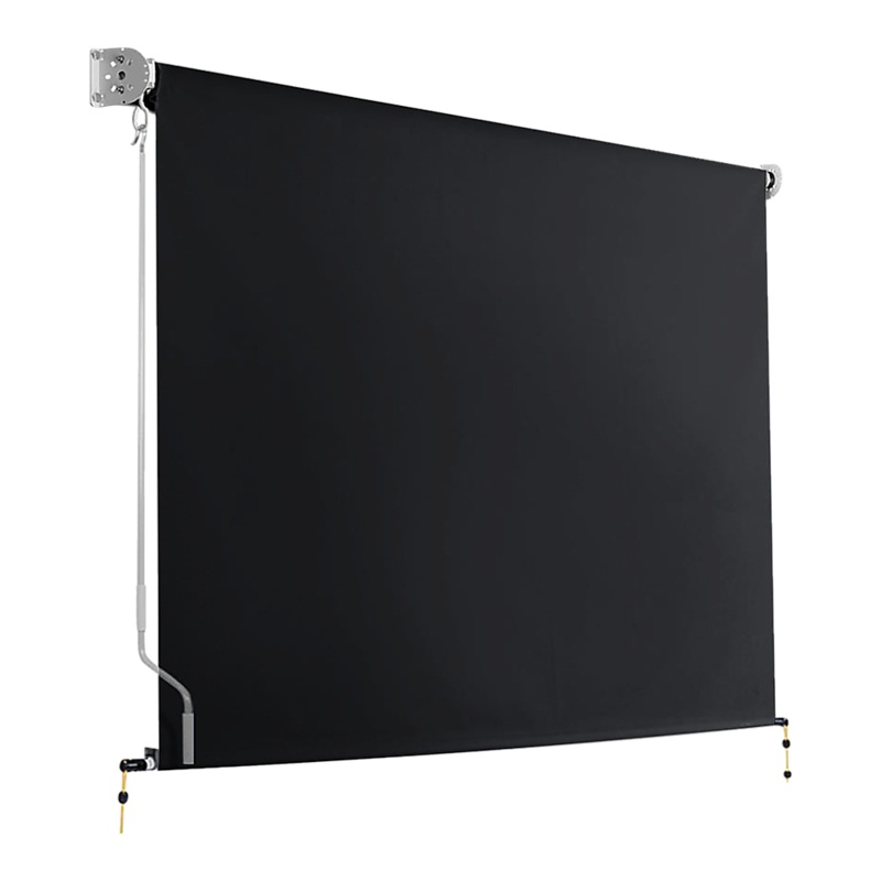 Retractable Straight Drop Roll Down Awning Garden Patio Screen 2.1X2.5M