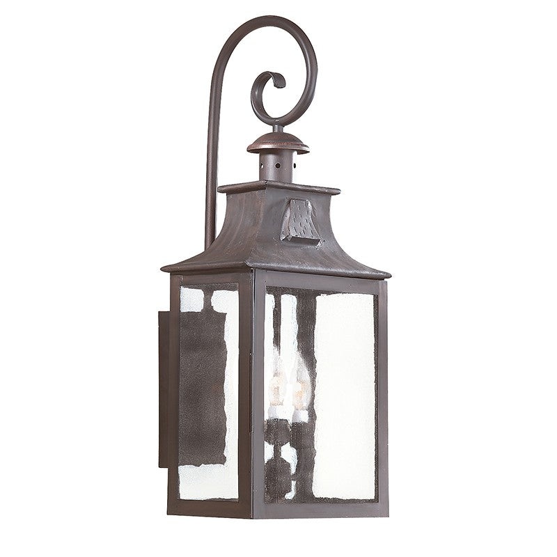 Three Light Wall Lantern from the Newton Collection in Old Bronze Finish by Troy Lighting