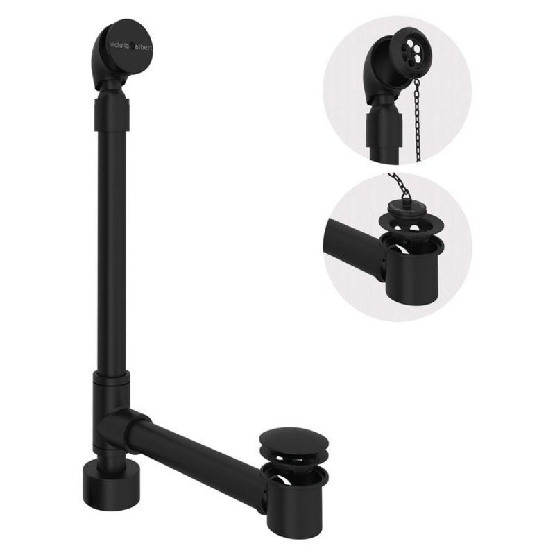 Tub Drain Freestanding 3 x 18-3/8 x 27-5/8 Inch Black