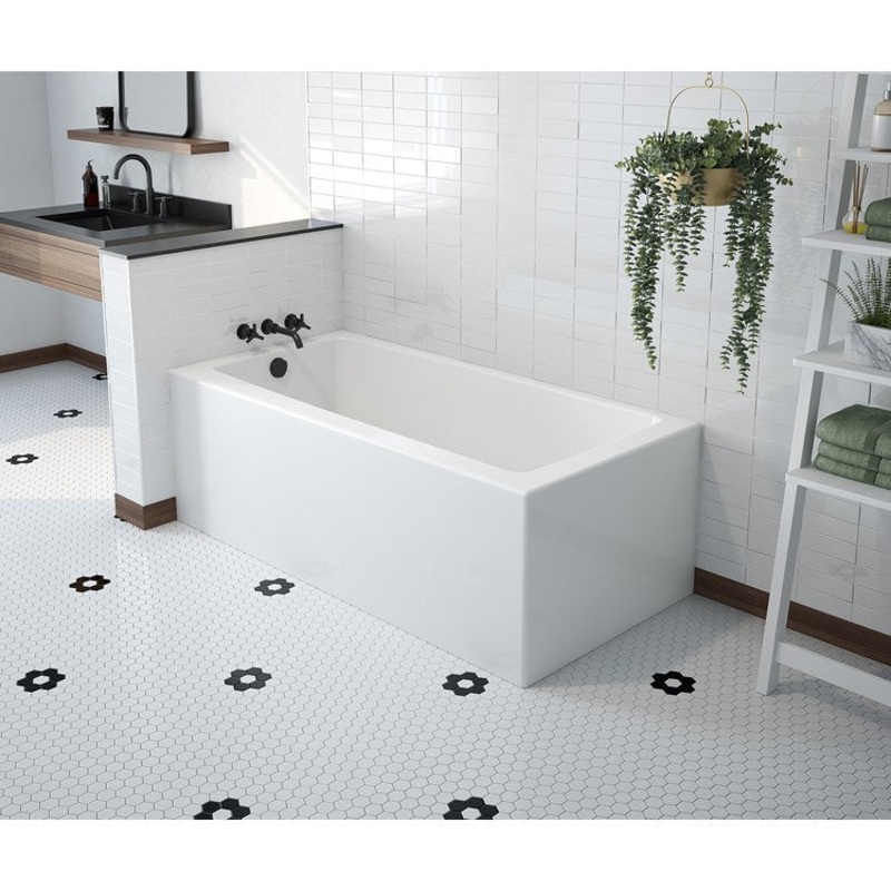 Tub Mackenzie AFR 60L x 32W Inch Corner Left Hand White AcrylX