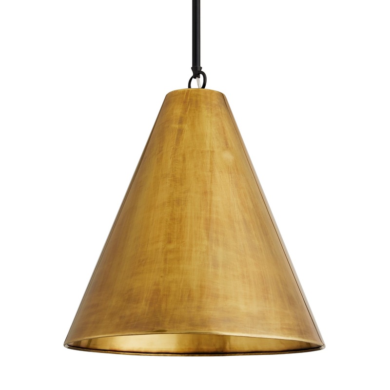 Arteriors 44760 Helga One Light Pendant Antique Brass