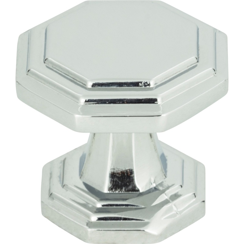 Atlas Homewares Dickinson Octagon Knob 1 1/4 Inch Polished Chrome