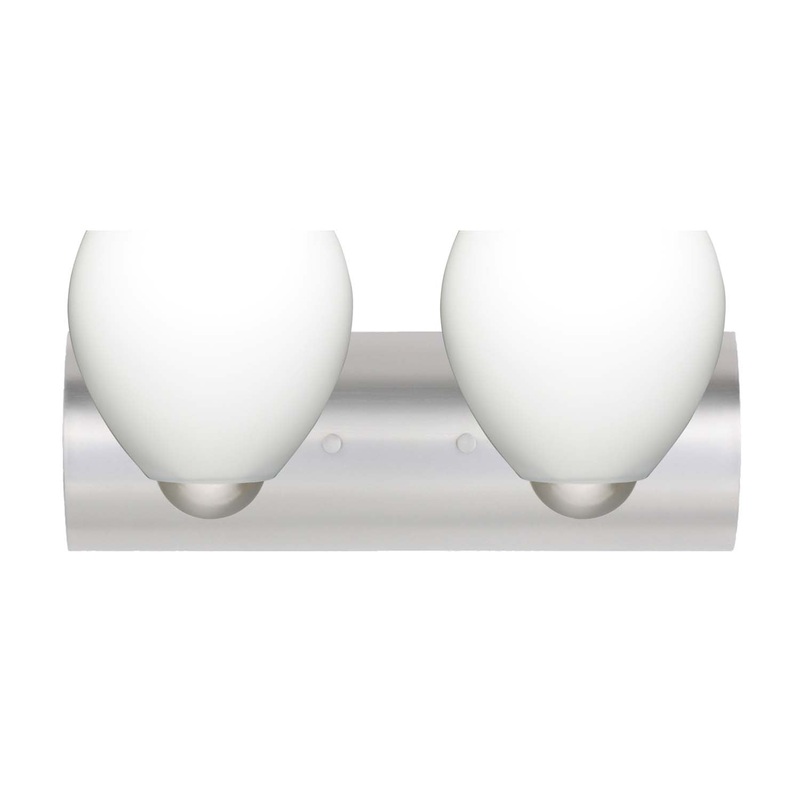 Besa 2WZ-412207-SN Bolla Two Light Wall Sconce Satin Nickel