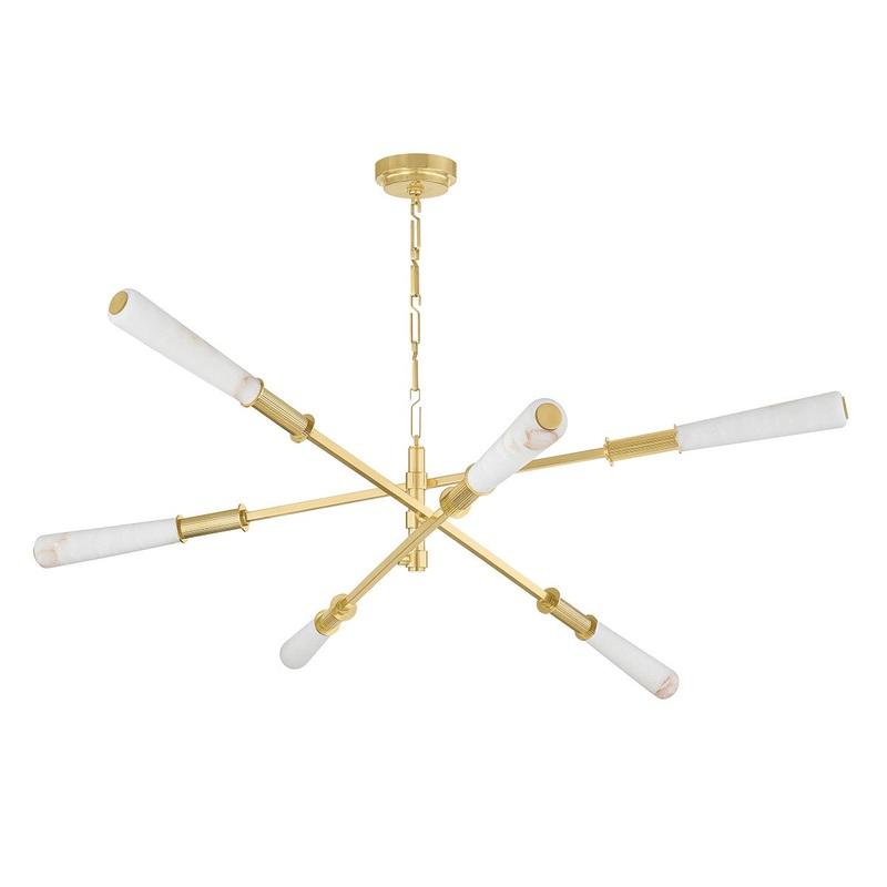 Corbett Lighting 490-60-VPB Dashiell LED Chandelier Vintage Polished Brass