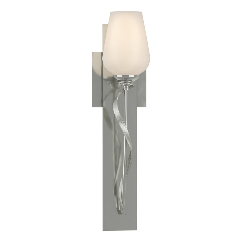 Flora Sconce Sterling Opal Glass (GG)