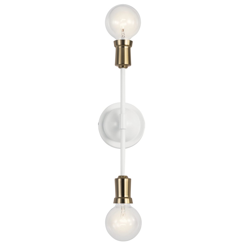 Kichler 43195WH Two Light Wall Sconce, White