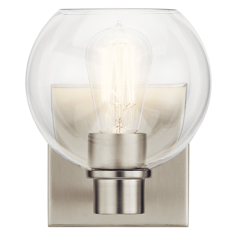 Kichler 45892NI One Light Wall Sconce, Brushed Nickel