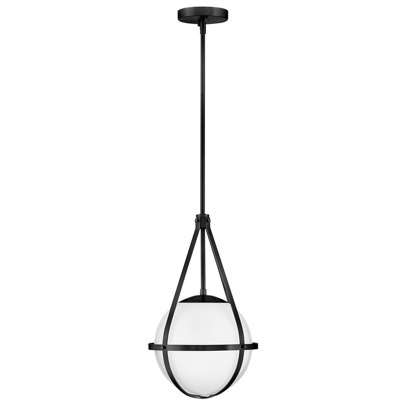 LED Pendant from the Colby Collection in Black Finish by Lark