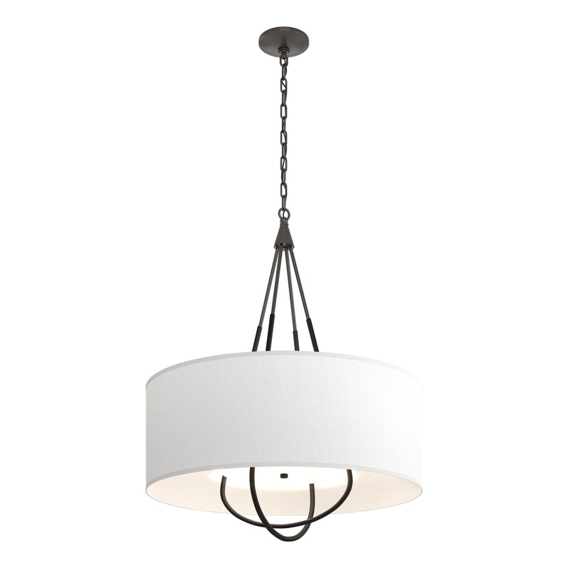 Loop Pendant Oil Rubbed Bronze Black Natural Anna Shade (SF)