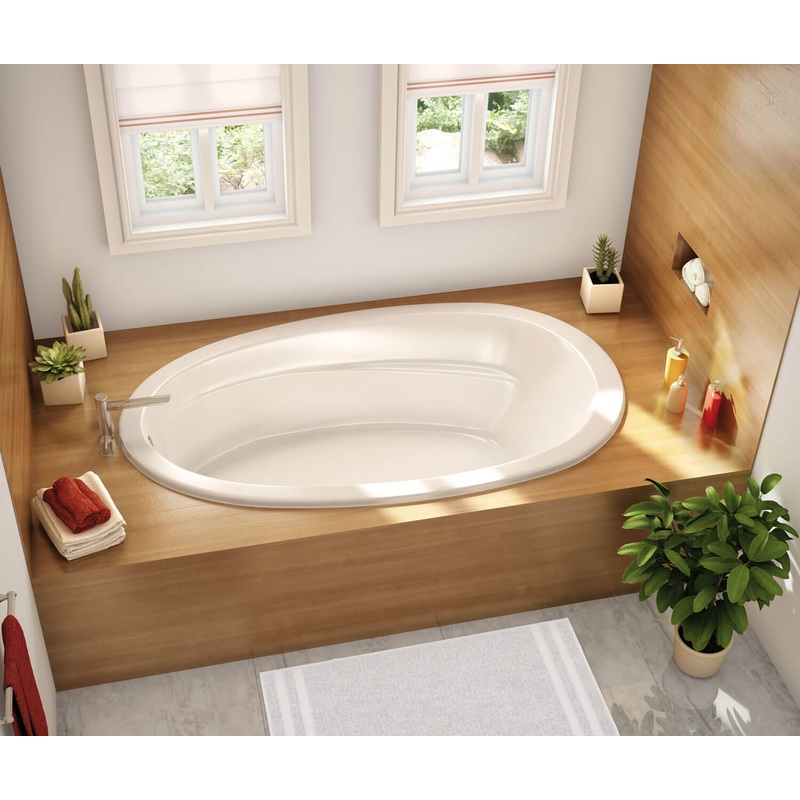 MAAX 106169-003-001-100 Talma 7242 Acrylic Drop-in End Drain Whirlpool Bathtub in White