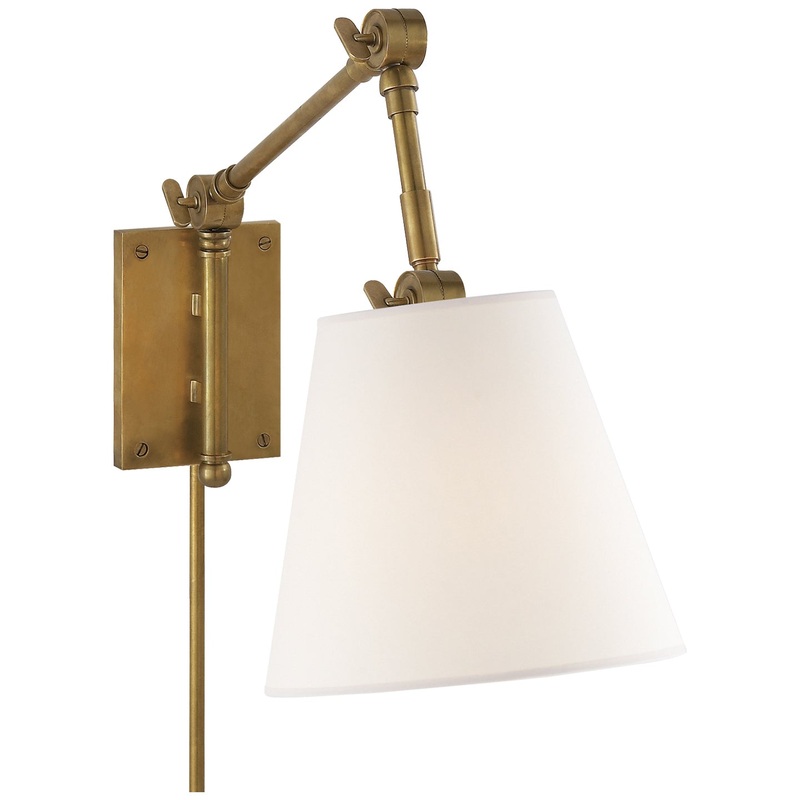 One Light Wall Sconce from the Graves Collection in Hand-Rubbed Antique Brass Finish by Visual Comfort Signature