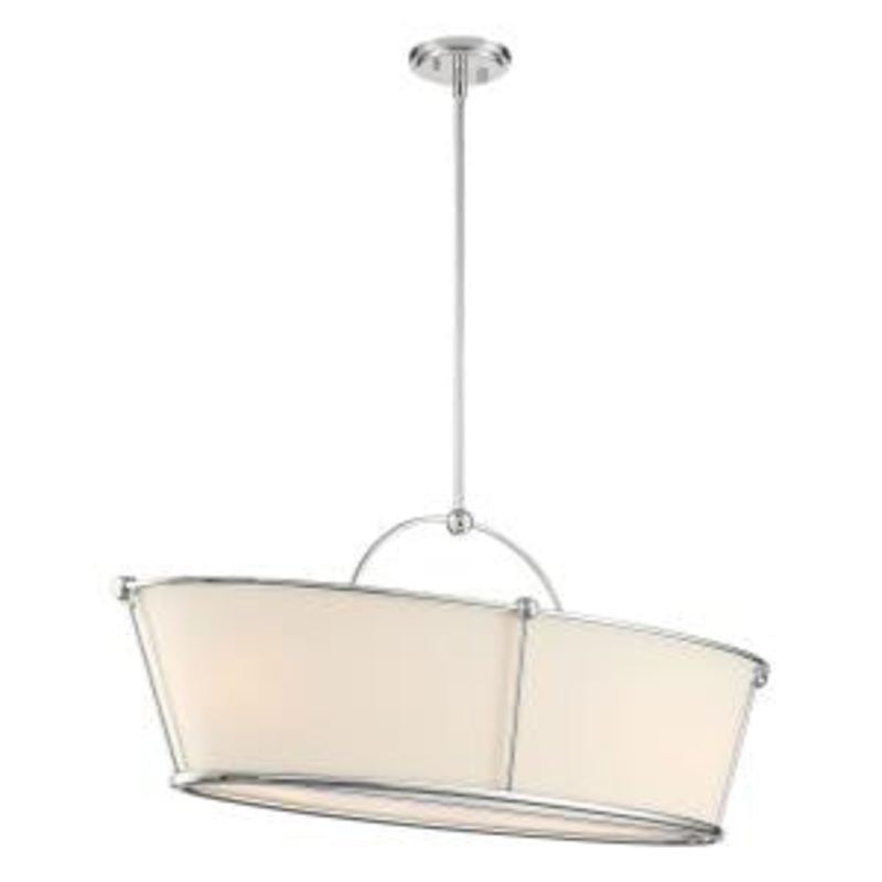 Six Light Island Pendant from the Pulito Collection in Polished Nickel Finish by Eurofase