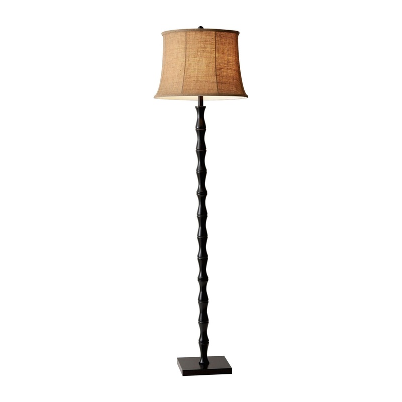 Stratton Floor Lamp Painted Black Metal