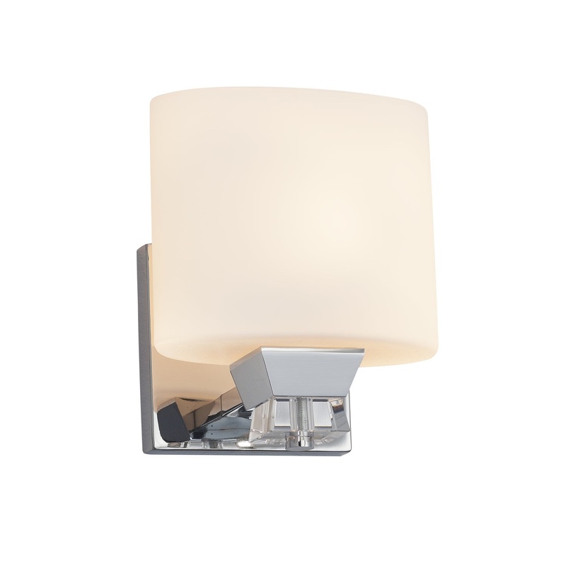 Wall Sconce from the Fusion Collection in Polished Chrome Finish by Justice Designs