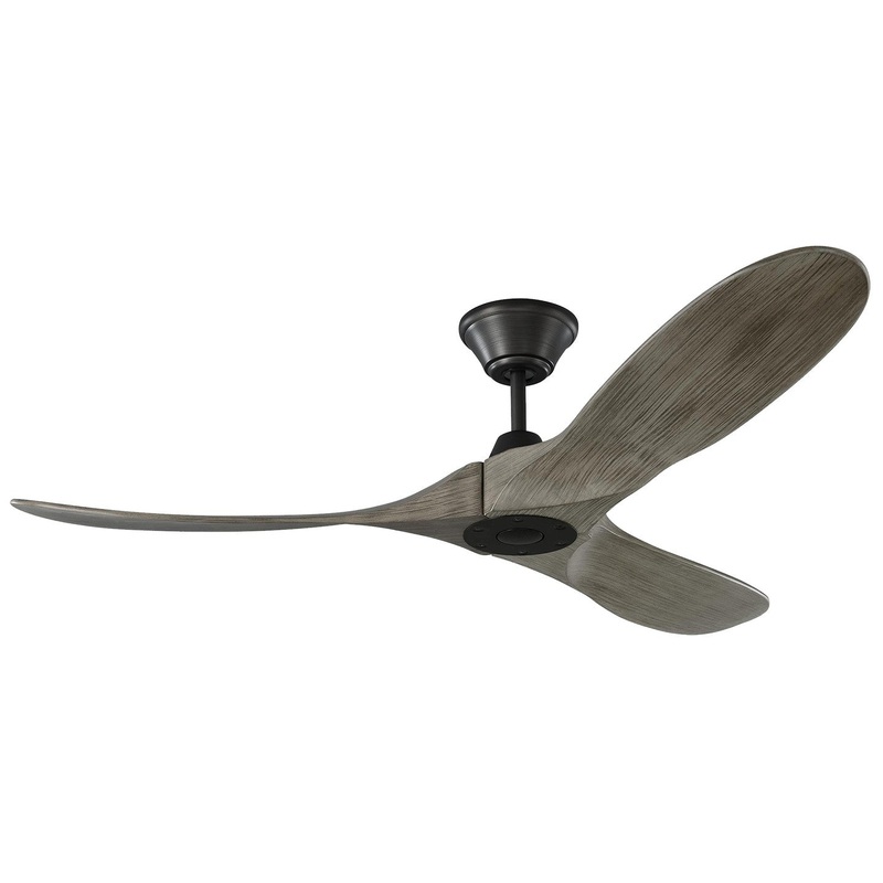 3-blade Maverick Ceiling Fan by Visual Comfort 44 Matte White/Matte White No