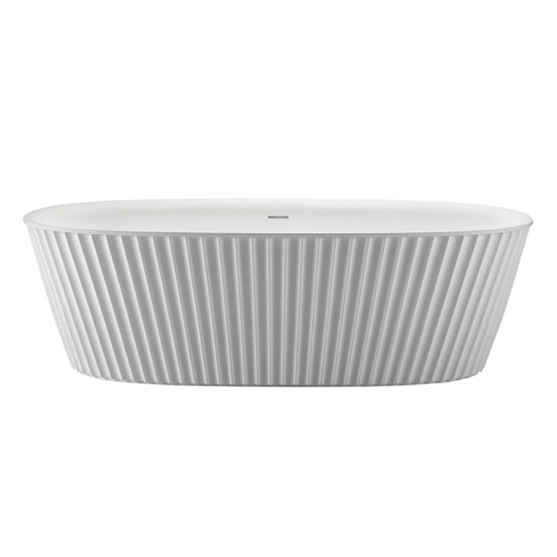 Air Tub Bowie 69.625 x 35.25 Inch Freestanding Air Bath Center White Matte Oval Sculpturestone 105 Gallons 21-5/8 Inch