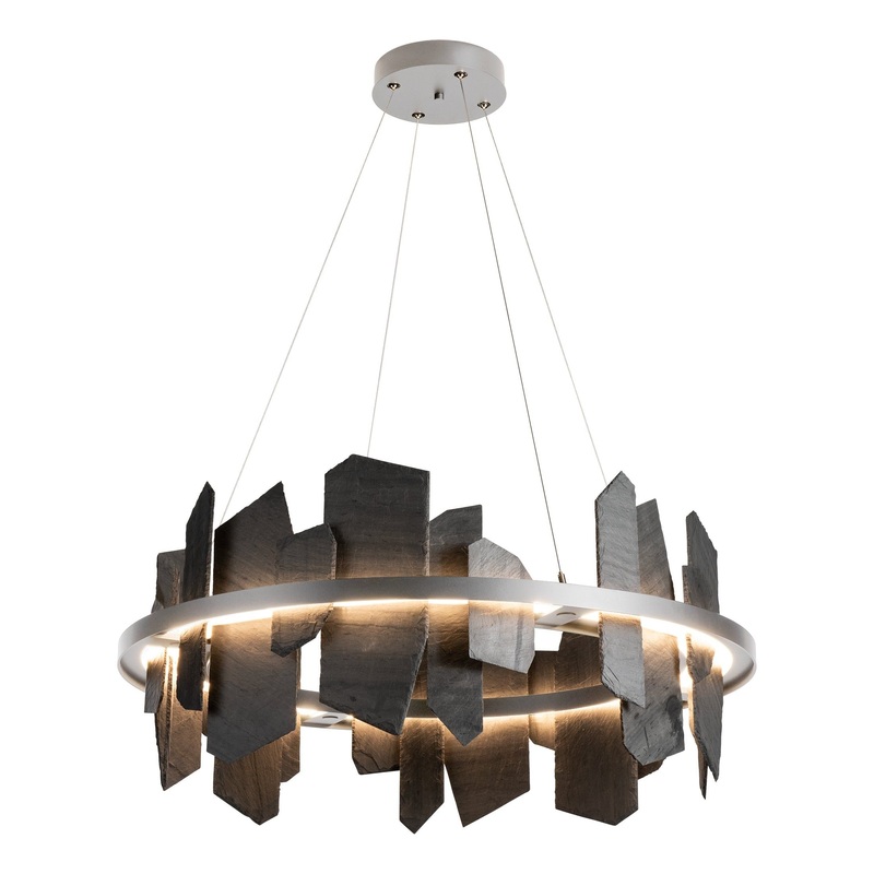 Ardesia Circular LED Pendant Vintage Platinum