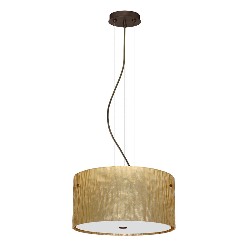 Besa 1KV-4008GS-BR Tamburo Three Light Pendant Bronze (Discontinued)