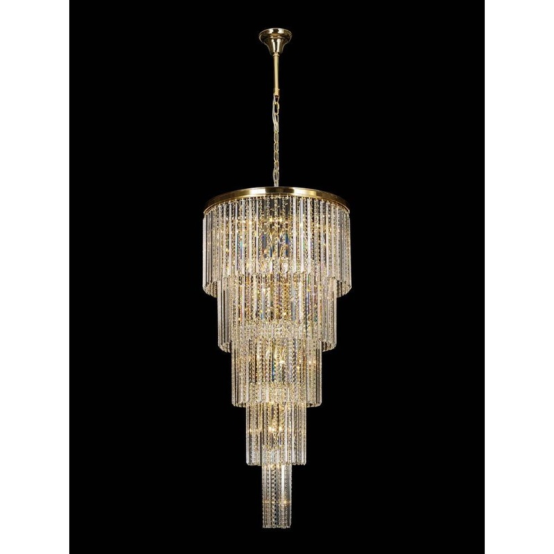Carousel 46-Light Chandelier Gold