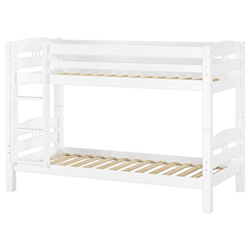 Erst-Holz Chic Letto a Castello 90×200 per Bambini in Pino Bianco divisibile con doghe rigide 60.10-09W