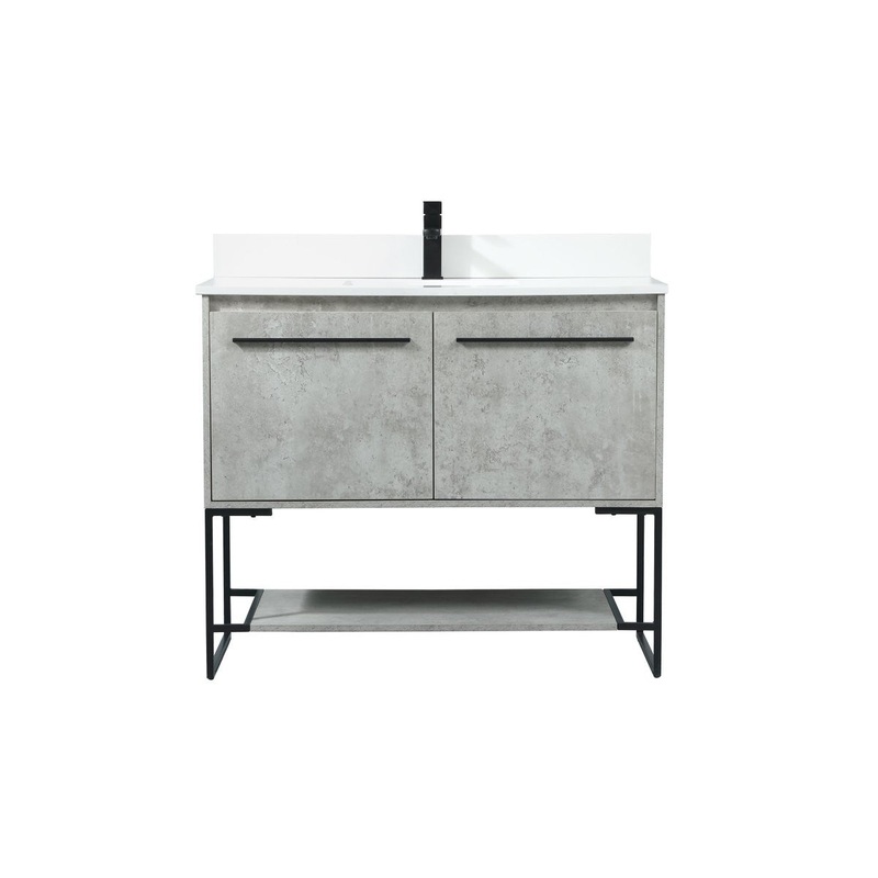 Vanity Sink Set from the Sloane Collection in Concrete Grey Finish by Elegant Lighting