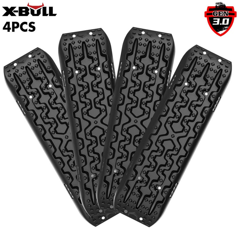 X-BULL Recovery tracks / Sand tracks / Mud tracks / Off Road 4WD 4×4 Car 2 Pairs Gen 3.0 – Black