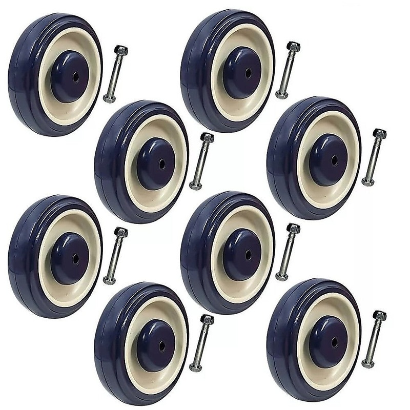 8 x 5″ Diameter Wheels Nuts and Bolts included