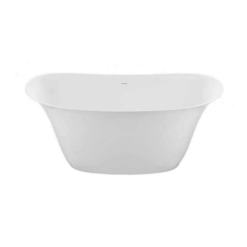 Air Tub Maricela 72 x 32 Inch Freestanding Center Drain Gloss White Oval