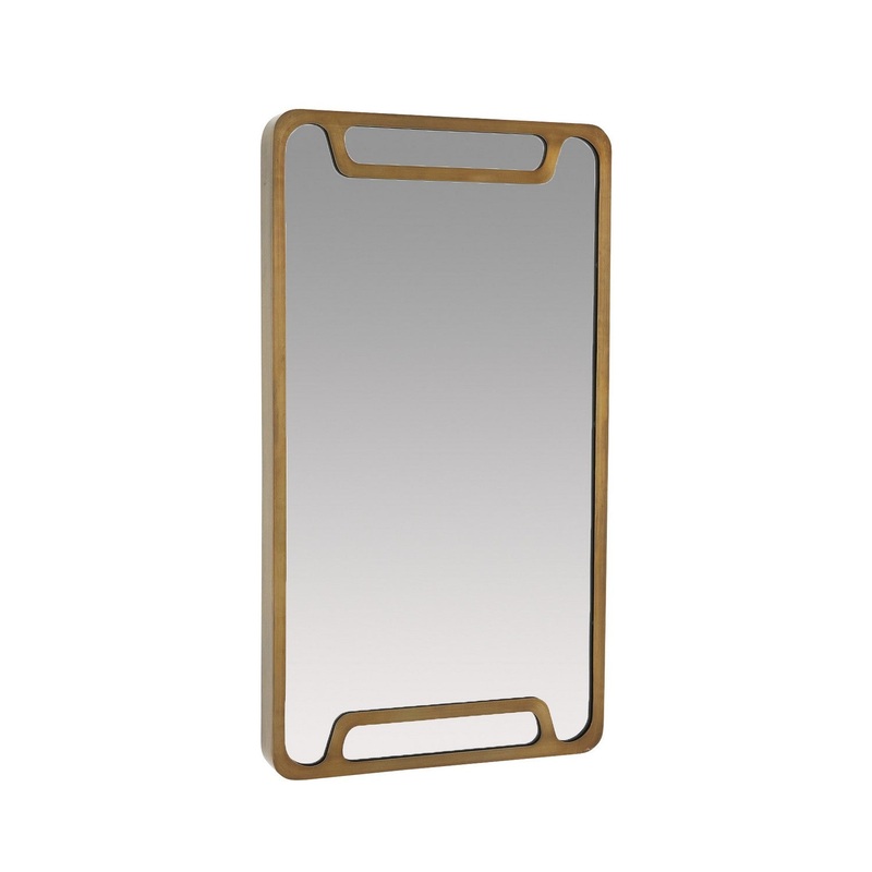 Arteriors WMI49 Dodger Mirror Vintage Brass/Plain