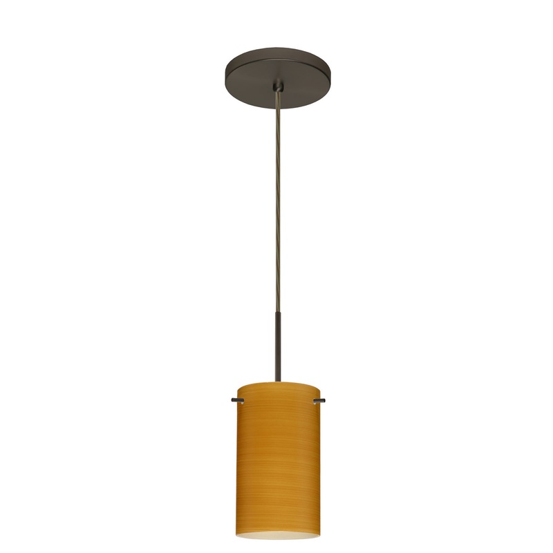 Besa 1BT-4404OK-HAL-BR Stilo One Light Pendant Bronze
