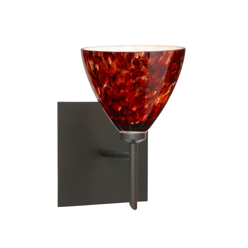 Besa 1SW-177941-BR-SQ Mia One Light Wall Sconce Bronze (Discontinued)