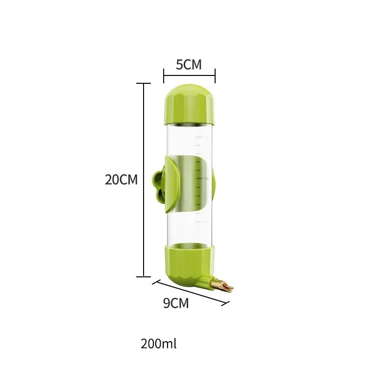 Green Automatic Bird Water Feeder Bottle (200ml) – Leakproof No-Drip Dispenser for Parrots