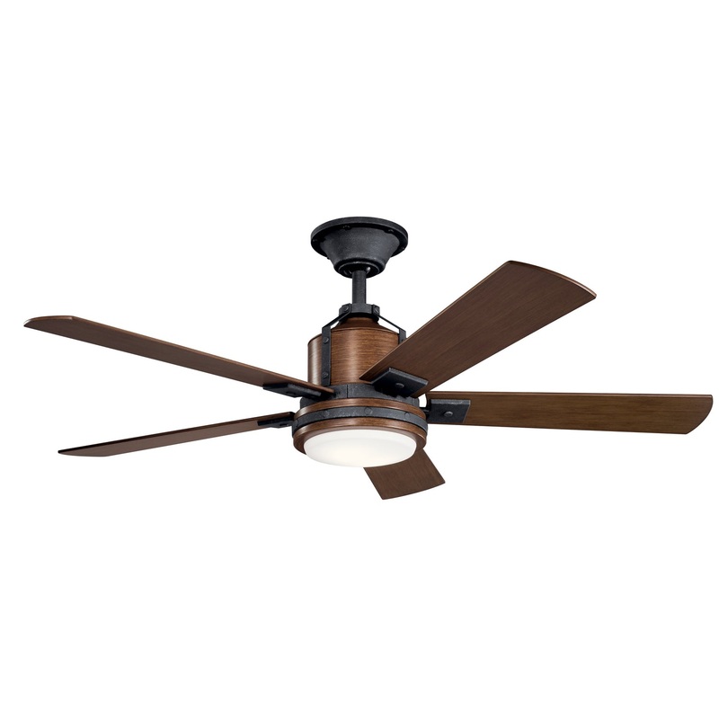 Kichler 300052DBK 52″ Ceiling Fan, Distressed Black