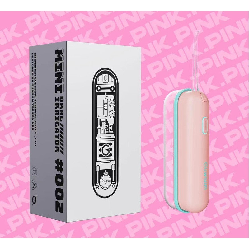 Mini Portable Oral Irrigator – IPX68 Waterproof, UV Sterilization, 3 Modes, Magnetic Charging(Pink)