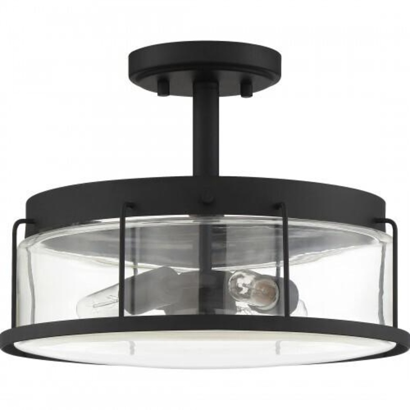 Quoizel LUD1713EK Ludlow Semi-flush mount 3 light earth black Semi-Flush Mount