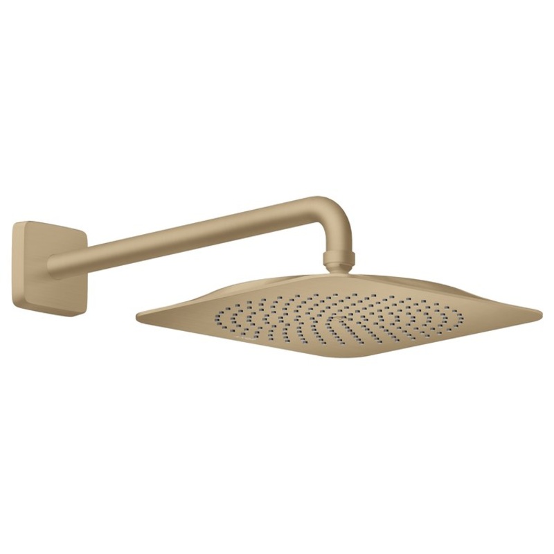 Showerhead Citterio C 270 1 Functions with Trim Brushed Bronze 10-5/8 Inch 1.75 Gallons per Minute Square