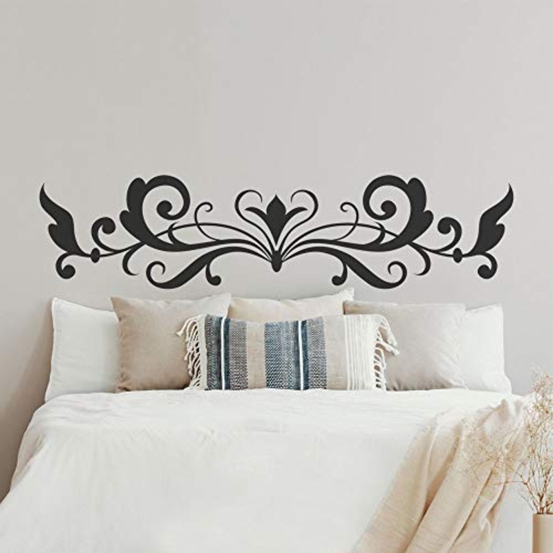 T-MK446 – Adesivi per testiera del letto, 33 x 140 cm, colore: Nero