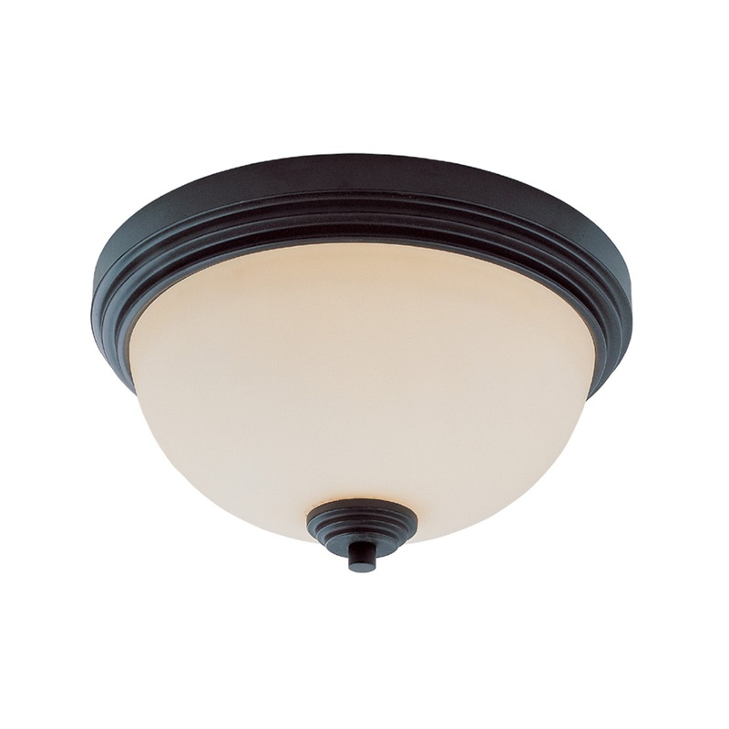 Two Light Flush Mount from the Chelsey Collection in Bronze Finish by Z-Lite