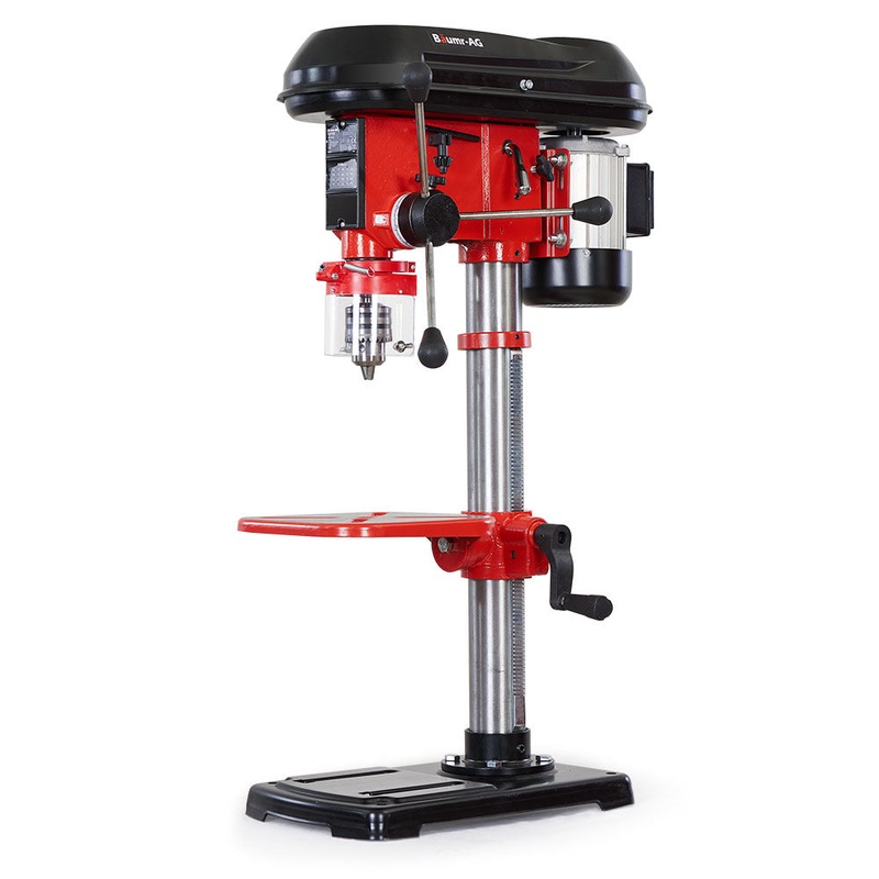 Baumr-AG 600W 12″ Pedestal Bench Drill Press, 12 Speeds, 16mm Chuck (DP17)