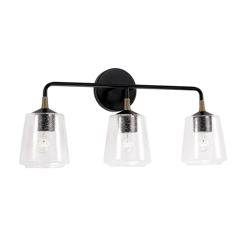 Capital Lighting 145631KB-530 Amara 3 Light Vanity Matte Black with Brass