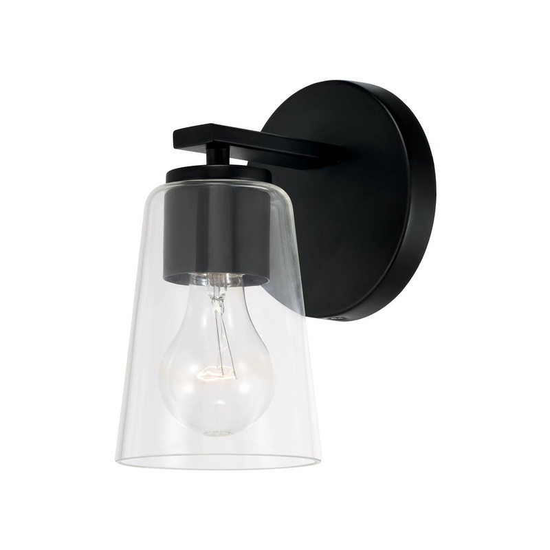 Capital Lighting 648611MB-537 Portman 1 Light Sconce Matte Black