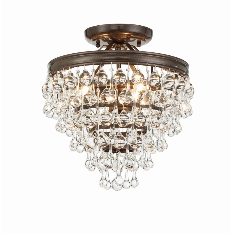 Crystorama 130-VZ_CEILING Calypso Three Light Semi Flush Mount Vibrant Bronze